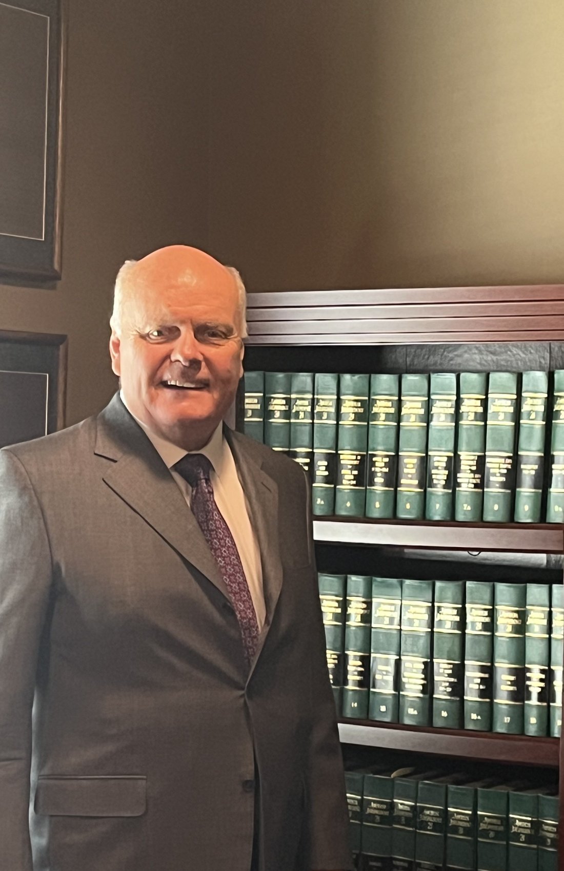 Jim Bachman, attorney, in his law office.